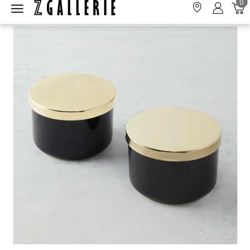 Z Gallerie Storage & Organization Canisters with Lids Multi use Duo - new!